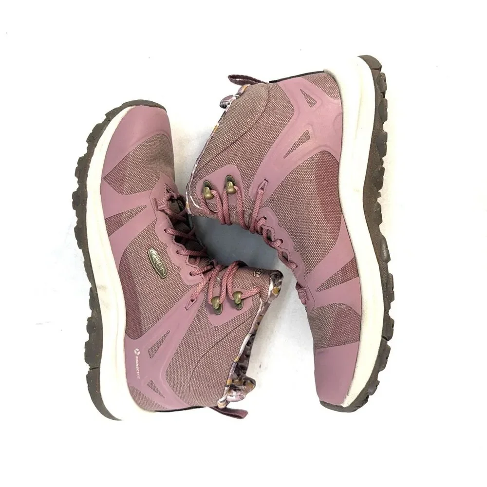 KEEN Terradora II Hiking Boots Women 7.5 Waterproof Mid-Top Nostalgia Rose Birch